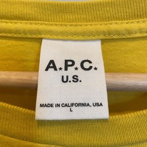 BRAND NEW A.P.C YELLOW TEE